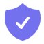 An icon showing a security shield