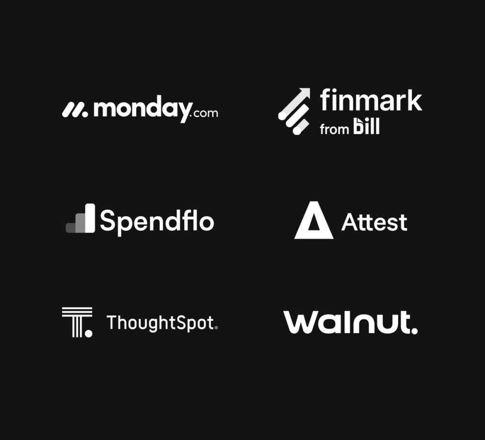 A list of Cord's customers, including Monday.com