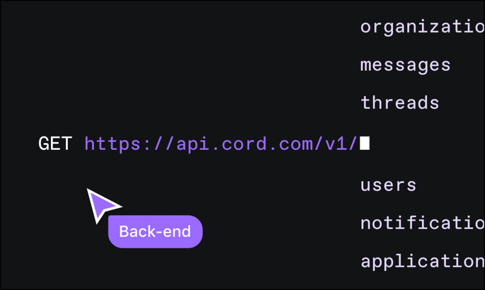 A list of REST endpoints available in Cord's API